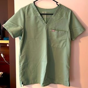 Figs Catarina One Pocket Scrub Top, Jade (Small)